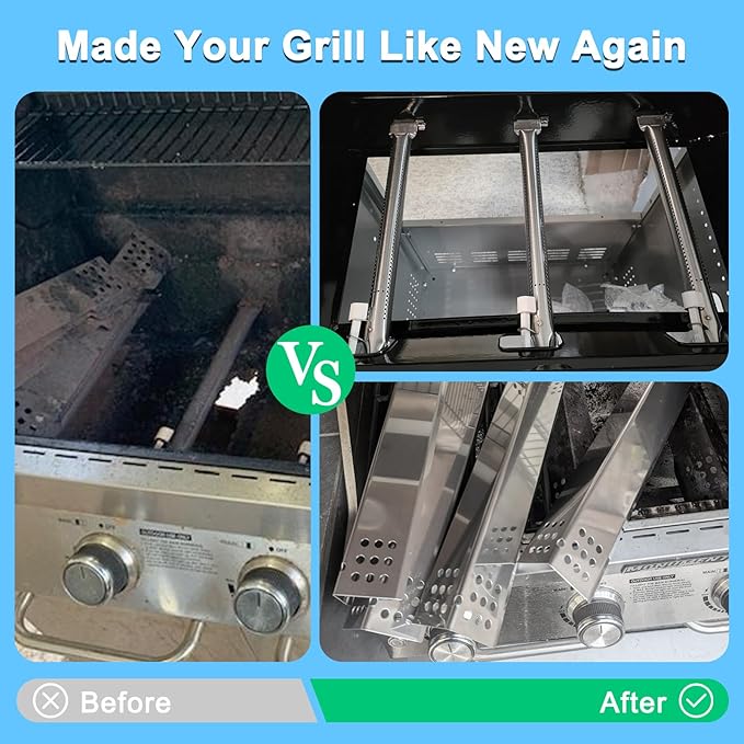 Replacement Parts for Monument Grill 35633 41847NG 24367 24633 17842 77352 77352MB 77352-MB, A0212926 Main Burner & D010012307 Flame Tamer & Igniter for 35633 Monument Grill 4-Burner Gas Grill