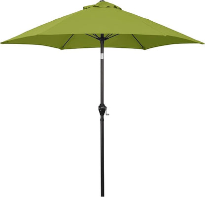 Sunline 7.5 ft Patio Umbrella with Crank & Push Button Tilt, Outdoor Market Umbrella with UV Protection & Wind Vent and Fiberglass Ribs, Metal Frame for Deck, Pool & Table, Lime