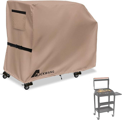 Griddle Cover for Blackstone E-Series 2-Burner 22" Electric Tabletop Griddle with Prep Cart,600D Waterproof Fade-Resistant Protective Cover for Blackstone 22 Inch Tabletop Electric Griddles,Khaki