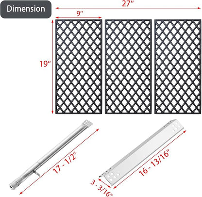 GR2210601-MM-00 Replacement Parts Grill Grates 614714 Flame Tamer 16261 Burner for Members Mark Grill Parts GR2210601-MM-00 09431 crossover Tube GR2210601-MM-00-2 Sam's Club GR2210601MM00 Heat Plates