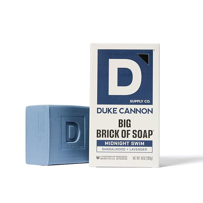 Duke Cannon Supply Co. Extra Large Bar Soap Bundle - Men's Bar Soap with Masculine Scents - American-made soap - All Skin Types - Big Brick of Soap - Midnight Swim, Sawtooth, Bourbon - 10 oz (3 Pack)