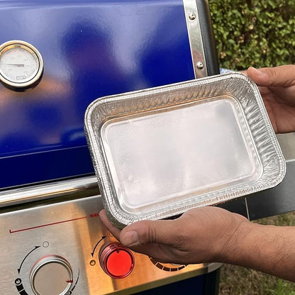Drip Pans for Weber, Disposable Aluminum Foil Grease Trays for Weber Grills, Universal Replacement Liners for Weber Series, 8.6" x 6", 200 Pcs