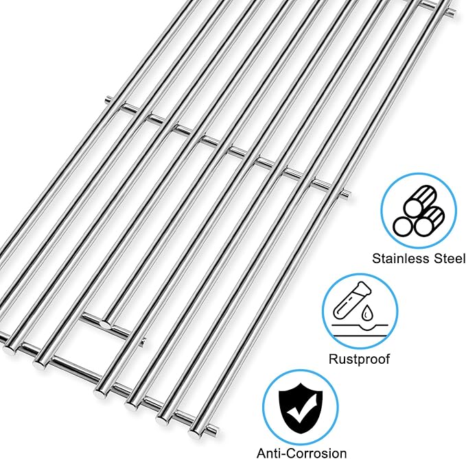 Grill Replacement Parts for Bull 57568 57569 BBQ Grill, 16517 Cooking Grate & 16521 16631 Flame Tamer 16670 16520 Heat Shield & 35717 16516 Grill Burner for Bull Brahma Grills