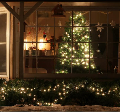 100 Count Clear Christmas String Lights, 19.6ft White Wire Fairy Lights, UL Certified Waterproof Indoor & Outdoor String Lights for Xmas Tree, Patio, Wedding, Mother's Day Decor