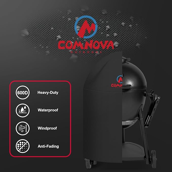 Comnova Grill Cover for Char-Griller AKORN Kamado Grill - 600D Premium AKORN Grill Cover for Char Griller Waterproof, Fits 16620, 06620, 26720, 16619, 26719, 06619 Models - 51"H x 36" Diameter (6755)