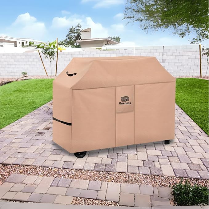 Oneness Grill Cover，58 inch Waterproof Weather Resistant BBQ Gas Grill Cover for Weber Spirit Char-Broil Performance,No Fading Within 2 Years