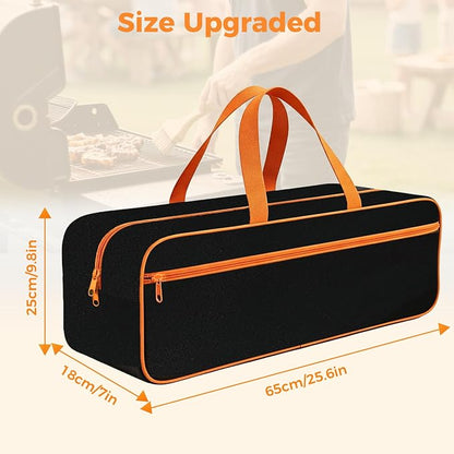 Grill Tool Storage Bag 25" x 8" x 10" Heavy-Duty Grill Utensil Storage