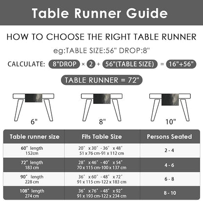 Emvency Modern Table Runner, Black and White Abstract Oil Painting for Kitchen Coffee Table Family Dinners Holiday Parties Wedding Events Decor(13x72 inch)