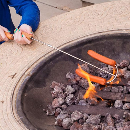 Wolf'em Marshmallow Roasting Stick - Multiple Cooking Attachments - Campfire Pie, S'More, and Hot Dog BBQ Roaster | Easy Spin Handles…