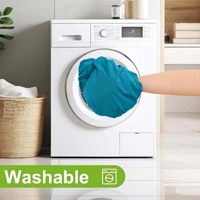 Smiry Round Spandex Tablecloth, Elastic Fitted Washable Tablecloths for 45"-56" Tables, Waterpoof Stretch Picnic Table Cover for Dining, Indoor and Outdoor, Turquoise