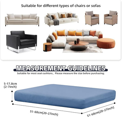 12Pcs Patio Cushion Covers, Outdoor Stretch Cushion Covers, Washable | Stretch Fit, Replacement, Washable and Reusable Furniture Protectors, Fits most patio furniture cushion covers, Cover Only