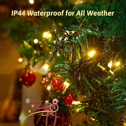 1000 LED Outdoor Christmas Lights, 328FT String Lights, Warm White | IP44 Waterproof,8 Modes,Remote control 3 Timers & Memory Function, Ideal Indoor & Outdoor Christmas Tree Holiday Decorations