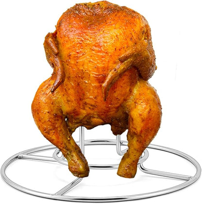 HaSteeL Beer Can Chicken Holder 1 Pack, Stainless Steel Chicken Rack for Grill Smoker Oven BBQ, Vertical Beer Butt Chicken Stand for Tender Roaster Chicken & Turkey, Sturdy & Dishwasher Safe