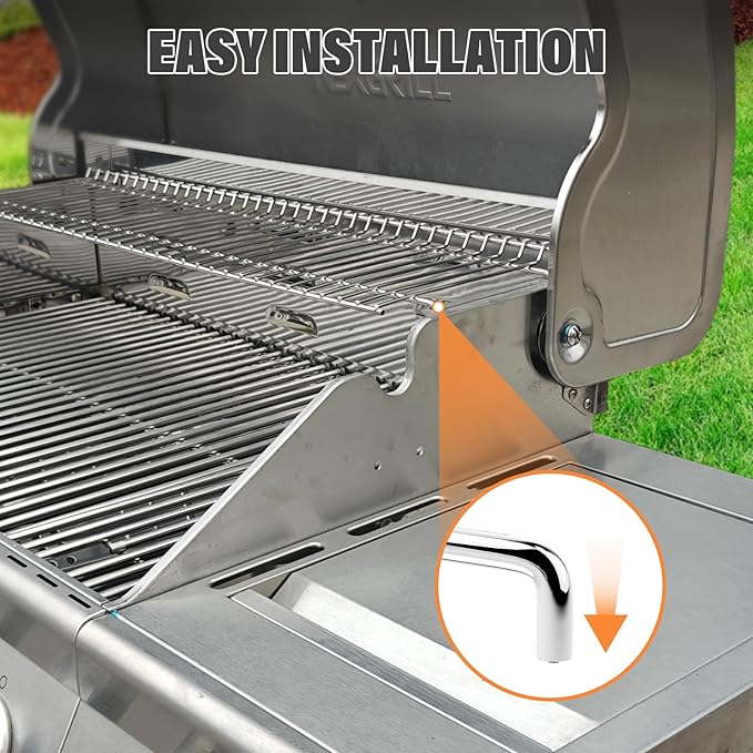 Utheer Stainless Steel Warming Rack for Nexgrill 720-0882A 720-0882 Gas Grill, 28.6" × 7.2" Stainless Steel Upper Warming Rack Replacement for Nexgrill 5 Burner Grill