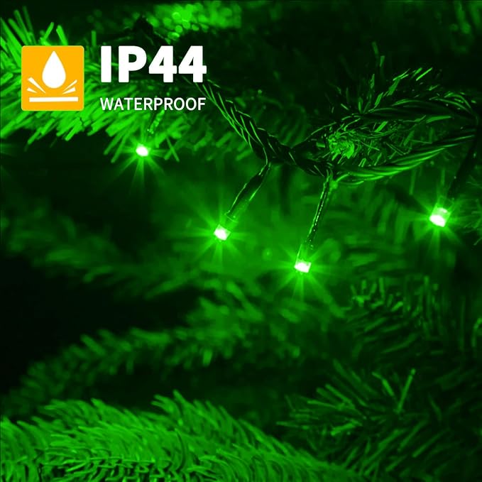 105FT 300 LED Christmas String Lights, End to End Plug 8 Modes | Christmas Lights UL Certified Outdoor Indoor Fairy Light Tree, Patio, Garden, Party, Wedding, Holiday (Green)