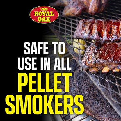 Royal Oak 100% Charcoal & Apple Blended Pellets for Pellet Grills and Smokers, Mild Sweet BBQ Flavor, 30 LB Bag