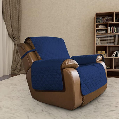 Easy-Going Reversible Couch Cover, Oversized Recliner, Navy/Navy | Machine Washable Slipcover For Dogs, Water Resistant Furniture Mat For Living Room, Non-Slip Sofa Cover, Pet Friendly