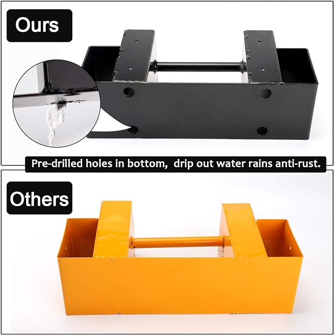 MOFEEZ Outdoor Firewood Log Storage Rack Bracket Kit,Fireplace Wood Storage Holder-Adjustable to Any Length