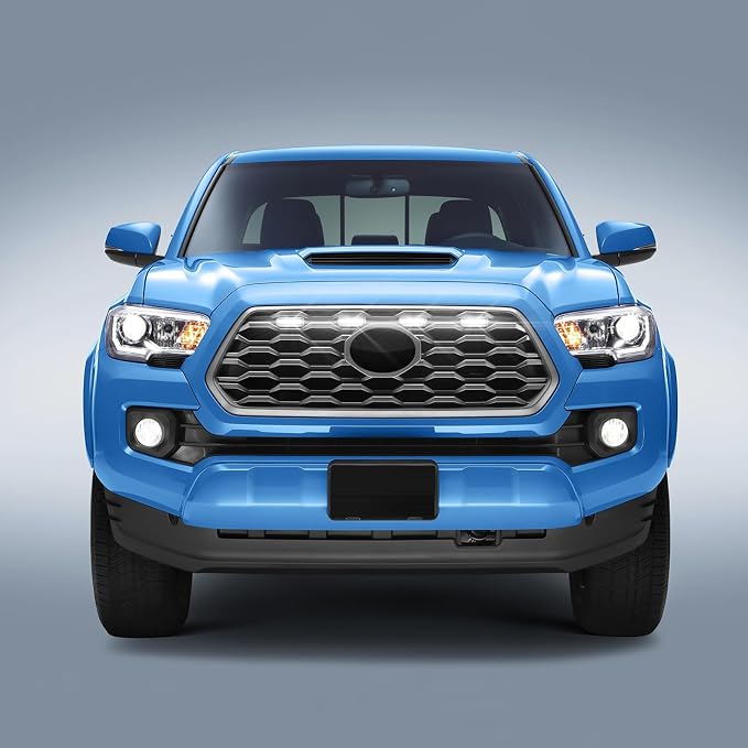 4 Pcs Grille Lights Compatible with Toyota Tacoma 2020 2021 2022 2023 TRD Off Road and Sport Models, OEM Style LED Front Grill Lights for Tacoma Accessories with Fuse & Harness (White)
