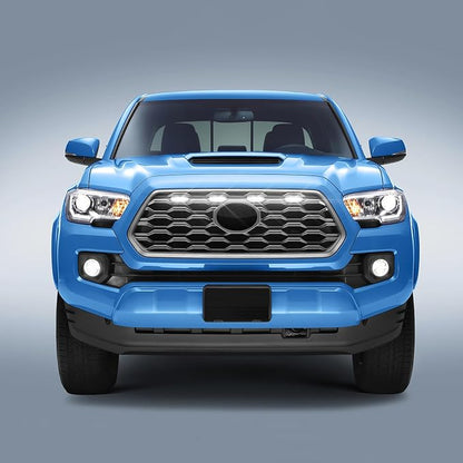 4 Pcs Grille Lights Compatible with Toyota Tacoma 2020 2021 2022 2023 TRD Off Road and Sport Models, OEM Style LED Front Grill Lights for Tacoma Accessories with Fuse & Harness (White)