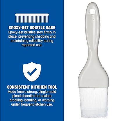 Carlisle FoodService Products 4039002 Galaxy Flat Brush, White, 1 1/2", 1.5" Height, 1.5" Width, 7" Length, Nylon