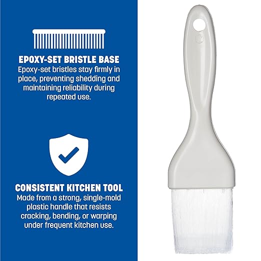 Carlisle FoodService Products 4039002 Galaxy Flat Brush, White, 1 1/2", 1.5" Height, 1.5" Width, 7" Length, Nylon