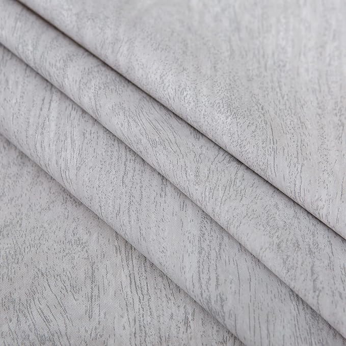 LIBERECOO Oval Fitted Vinyl Tablecloth - Fits 48 x 68 Inch Oval Table - Weather Grey Wood - Waterproof, Elastic Edged for Secure Fit, Easy to Clean Plastic Table Cover