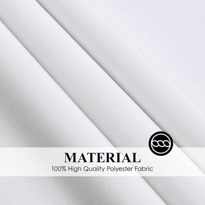 10 Pack White Round Tablecloths 120 Inch for Dining Tables | Washable Decorative Linen Polyester Table Cover for Banquets Buffets Parties and Weddings