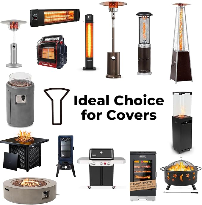 40-inch Vertical Smoker Cover, Compatible with Most of Vertical Smoker (29"Lx29"Wx52"H), Heavy-duty and Weather-resistant Oxford Fabric with Adjustable Drawstring