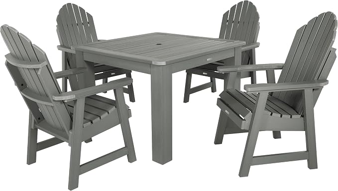 highwood Hamilton 5 Piece Square Dining Set, Coastal Teak
