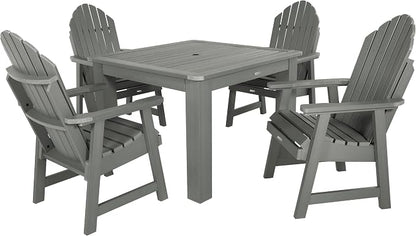 highwood Hamilton 5 Piece Square Dining Set, Coastal Teak