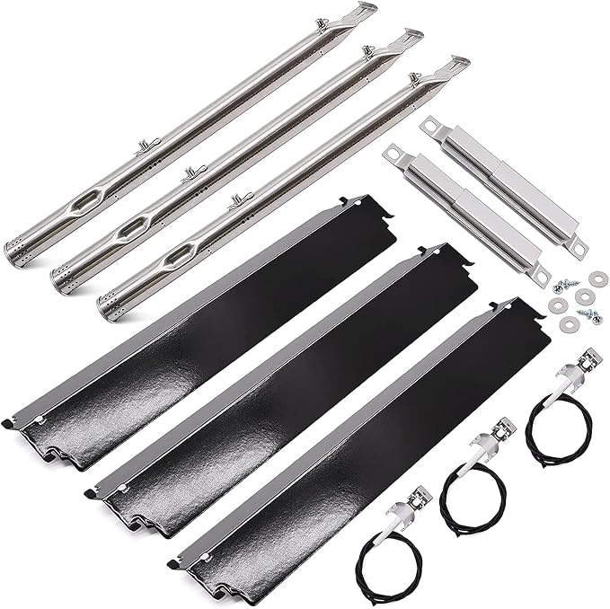 Grill Parts Kit Compatible with Charbroil 463257110 463247109 463247412 463270912 463270913 Gas Grill, Replacement Burners & Ignitors, Heat Tents & Carryover Tubes for Charbroil Grill Models