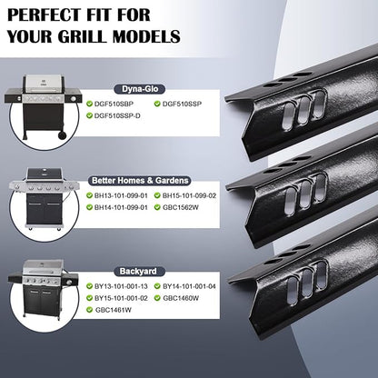 Grill Grease Tray Replacement Parts for Dyna Glo DGF510SBP, DGF510SSP, Backyard Grill BY13-101-001-13, GBC1460W and BHG Grill Parts, Adjustable 24''-30'' Grill Drip Pan, Cooking Grates, Heat Plates.