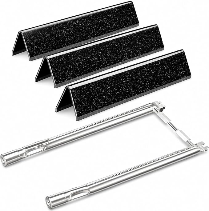 Spirit e210 Grill Parts, 7635 Flavorizer Bars and 69785 Grill Burner for Weber Spirit E210 E220 S210 S220 with Front Control, GS4 Spirit ll Parts, Gas Grill Flavor Bars and Burners