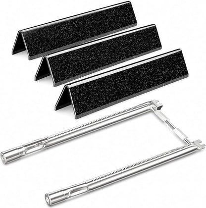 Spirit e210 Grill Parts, 7635 Flavorizer Bars and 69785 Grill Burner for Weber Spirit E210 E220 S210 S220 with Front Control, GS4 Spirit ll Parts, Gas Grill Flavor Bars and Burners