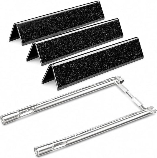 Spirit e210 Grill Parts, 7635 Flavorizer Bars and 69785 Grill Burner for Weber Spirit E210 E220 S210 S220 with Front Control, GS4 Spirit ll Parts, Gas Grill Flavor Bars and Burners