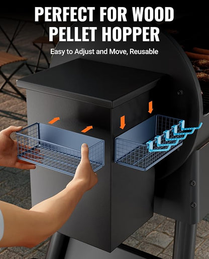 Magnetic Storage Bin for Traeger Grills, Traeger Accessories Compatible with Traeger Pro 22, Pro 34, Pro 575, Pro 780, Ironwood 885/650 & Z GRILLS, PIT BOSS Wood Pellet Smoker (Blue 2 Pack)