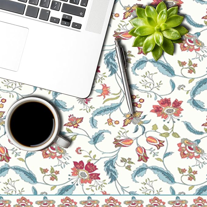 Flower Tablecloth Waterproof Polyester Spring Summer Table Cloth for Kitchen Dinning Table Decor Vintage Boho Washable Seasonal Tables Cover for Indoor Outdoor Restaurant Home 60x84 Inch