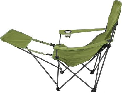 ALPS Mountaineering Escape Lounge Camping Chairs for Adults with Footrest and Adjustable Armrests, Sturdy Steel Frame, Compact Foldable Design, and Carry Bag