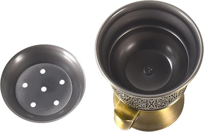 Frankincense Resin Incense Burner, Incense Censer, Bakhoor Burner, Charcoal Incense Burner, Incense Burner with Handle Tongs for Yoga, Spa Aromatherapy
