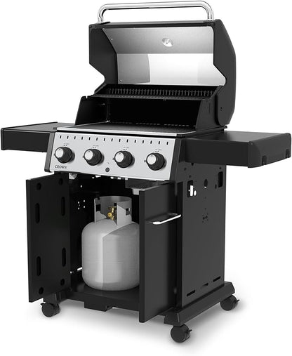 Broil King 865254 Crown 420, Liquid Propane (LP), Black