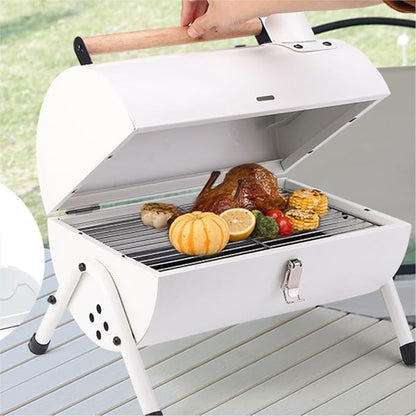 Portable Charcoal Barbecue Grill for Outdoor Backyard and Patio, Simple Chimney Stove, Perfect for Family Gatherings and Summer Cookouts, Easy to Use Barbecue Tools