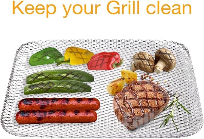 Foilman Grill Toppers - Clean Grill BBQ Disposable Toppers- 16 x 12Inch - (10 Pack) -Your Hot Dogs Will Never Fall Through The Cracks Again