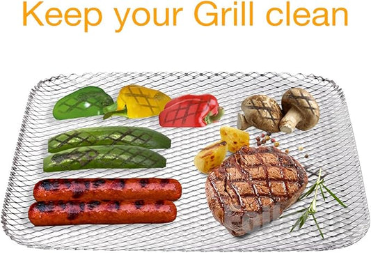 Foilman Grill Toppers - Clean Grill BBQ Disposable Toppers- 16 x 12Inch - (10 Pack) -Your Hot Dogs Will Never Fall Through The Cracks Again