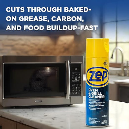 Zep Heavy-Duty Oven and Grill Cleaner 19 oz (1 Unit) and Foaming Wall Cleaner 18 oz (1 Unit) ECBD001 – Professional Grade Foaming Spray Cleaners Designed to Tackle Grease, Scuffs, and Kitchen Messes