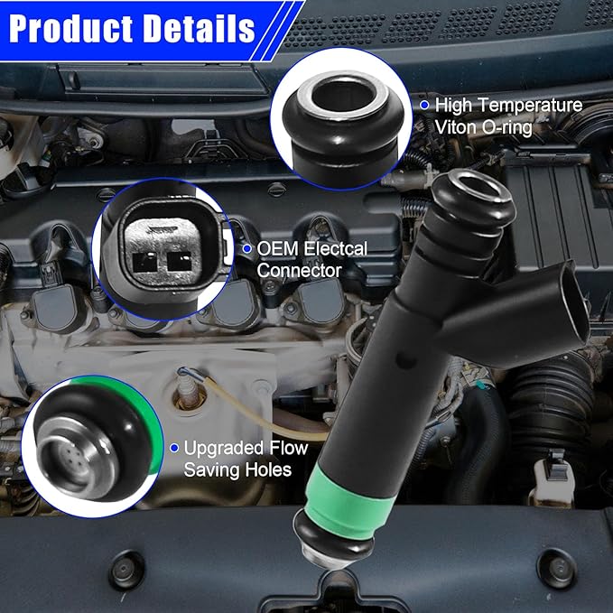 Set of 8 Fuel Injectors Fits for Dodge Ram 1500 Dakota Durango Jeep Grand Cherokee Commander 4.7L 2001-2007 – Replacement FJ475 53032704AB