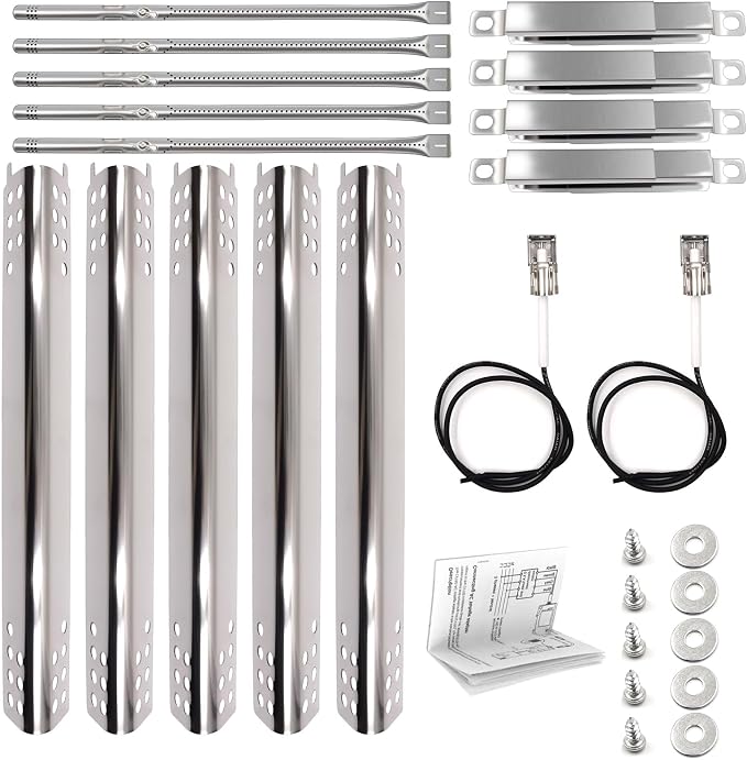 Grill Replacement Parts for Charbroil Performance 5 Burner 463347519, Char-Broil 463275517, 463347518, 463243518, 463347518, 463373019, G470-5200-W1 Burner Crossover Tube 2 Igniter