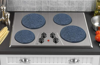 Burner Covers for Electric Stove by Reston Lloyd Decorative, Set of 4, Black Granite