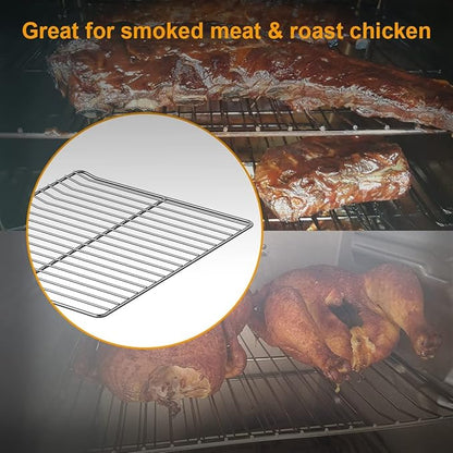Cooking Grate Replacement for Masterbuilt Electric Smoker Racks 30 Inch, 14.6" x 12.2" 3 Pack Stainless Steel Grids Compatible with Masterbuilt Smoker Grates Parts