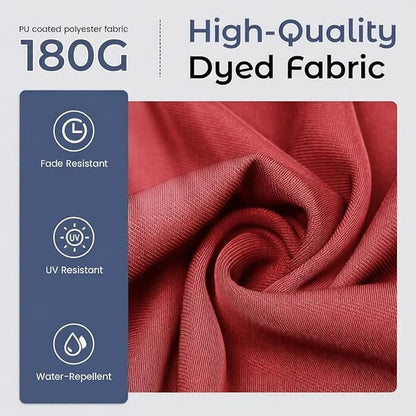 15ft Patio Umbrella Replacement Canopy for 12 Ribs, Large Outdoor Umbrella Top Cover Only, Double-Sided Fabric for Market Umbrellas, Sombrillas de Patio Repuesto (Frame NOT Included), Red